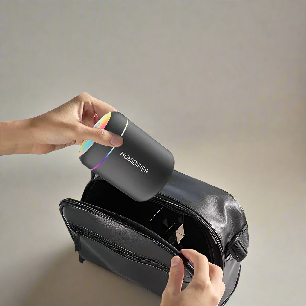 Air Humidifier Mist Mini Black compact mini size demonstration