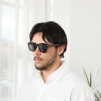 Black smart glasses model